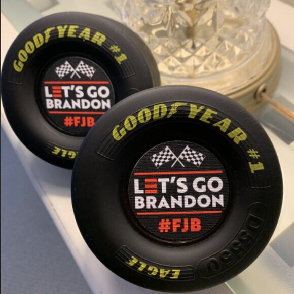NASCAR Let's Go Brandon Goodyear Tire Collectible Puck - Picture 1 of 3
